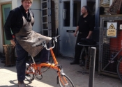 Luke Hannaford takes the new Brompton for it's first test run