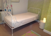 Decorative wrought iron single bed