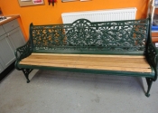 Restoration of a cast iron Coalbrookedale \'Passion Flower\' bench