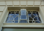 The newly installed fanlight at Prior Park Buildings, Bath