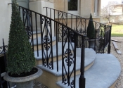 Handrails for front steps of a period property in Weston, Bath by Ironart of Bath