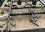 St Johns gates in the workshop