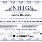 Jasons NHIG certificate