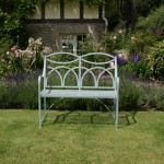 Hoopback two seat garden bench by Ironart